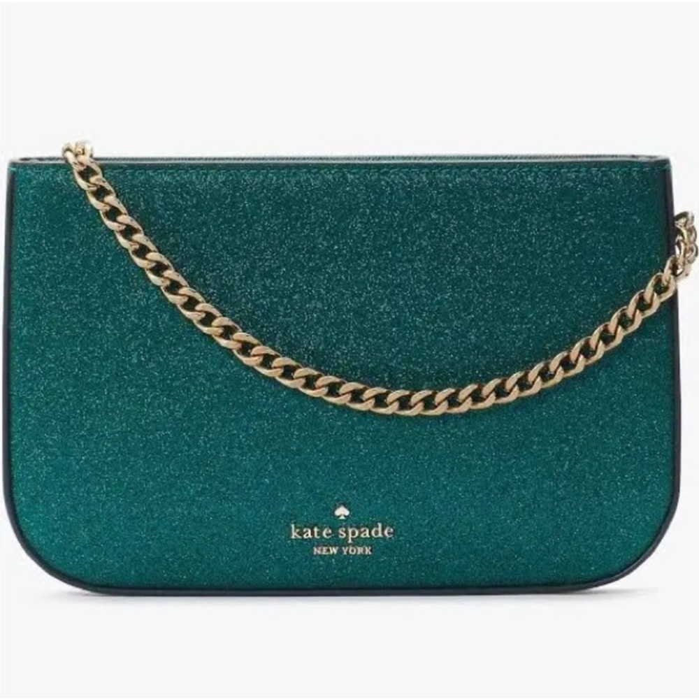 Glitter Glimmer Kate Spade Pochette in Teal